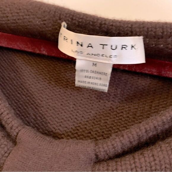 Trina Turk Cashmere Wrap Shawl Top Seems to be Brown Sz Medium Gorgeous - Picture 4 of 4